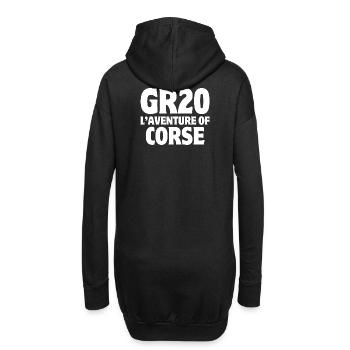 Corse, île de beauté, fierté Corse - Sweat-shirt à capuche long Femme - noir - Dos