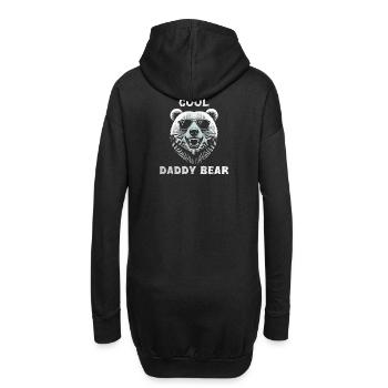 Tête ours cool daddy bear avec lunettes de soleil - Sweat-shirt à capuche long Femme - noir - Dos