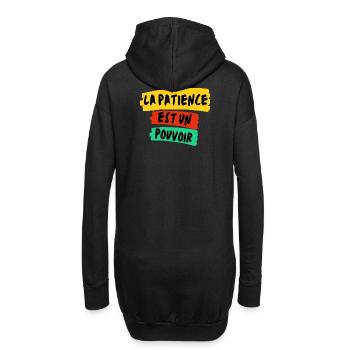 La Patience, Un Pouvoir Coloré - Sweat-shirt à capuche long Femme - noir - Dos