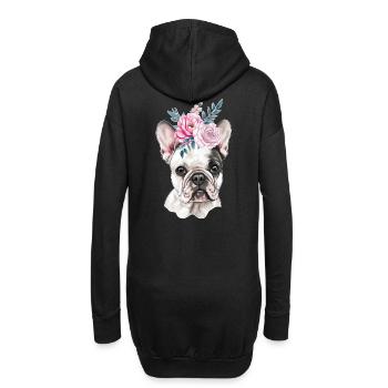 Bouledogue français - Sweat-shirt à capuche long Femme - noir - Dos