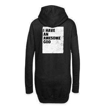 Inspirierendes Zitat Linkshänder - Hoodie-Kleid - Schwarz - Hinten