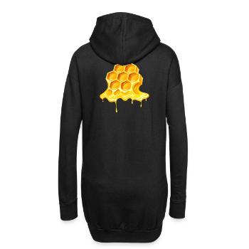 miel, apiculteur, apicultrice, abeilles - Sweat-shirt à capuche long Femme - noir - Dos