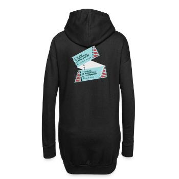 GODNEWS Touriste de tous les jours »Billet« - Sweat-shirt à capuche long Femme - noir - Dos