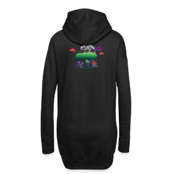 Caméléon néon sur Mushroom Rock - Sweat-shirt à capuche long Femme - noir - Dos