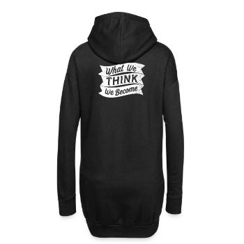 ce que nous pensons devenir - Sweat-shirt à capuche long Femme - noir - Dos