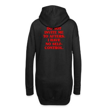Do Not Invite Me To Afters Afterhour Club Feiern - Hoodie-Kleid - Schwarz - Hinten