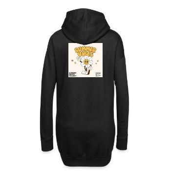 Sommer Vibes Design - Hoodie-Kleid - Schwarz - Hinten