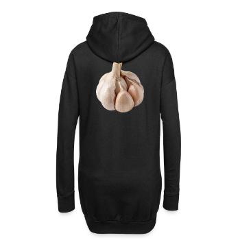 Ail Cuisine végane méditerranéenne - Sweat-shirt à capuche long Femme - noir - Dos
