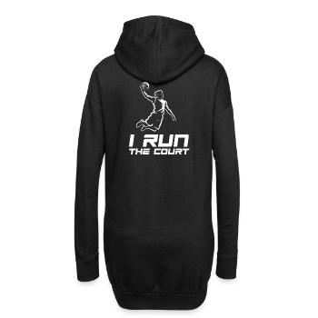 I run the court - Basketball - Hoodie-Kleid - Schwarz - Hinten