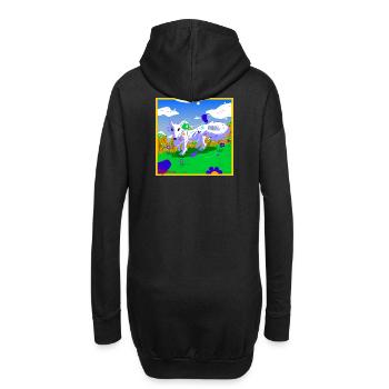 loup_blanc - Hoodie-Kleid - Schwarz - Hinten