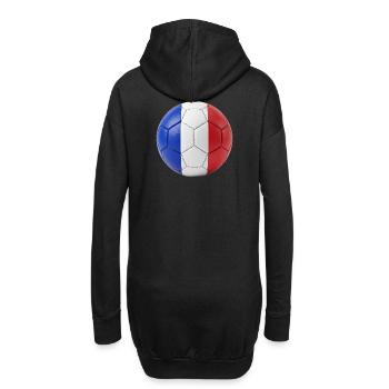 FLAGGE FRANKREICHS AUF EINEM FUSSBALL - Hoodie-Kleid - Schwarz - Hinten