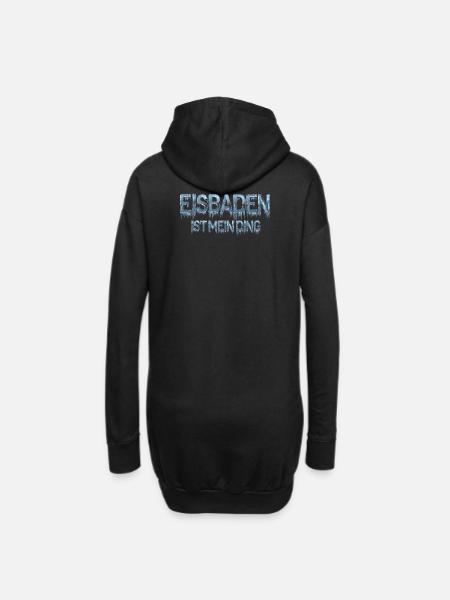 Eisbaden ist mein Ding - Hoodie-Kleid - Schwarz
