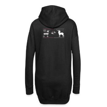 Noël, Renne - Sweat-shirt à capuche long Femme - noir - Dos