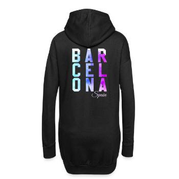 Entdecken Sie die Essenz des Stadtabenteuers - Hoodie-Kleid - Schwarz - Hinten