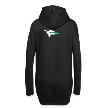 Thurgau Kanton Umriss mit Welle - Hoodie-Kleid - Schwarz - Hinten