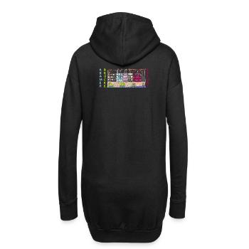 Erfurt, Krämerbrücke, Wahrzeichen Deutschland - Hoodie-Kleid - Schwarz - Hinten