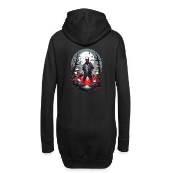Squelette de zombie - Sweat-shirt à capuche long Femme - noir - Dos
