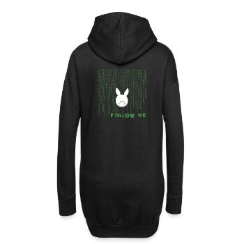 white rabbit - Hoodie-Kleid - Schwarz - Hinten