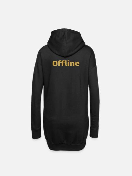 Offline - Hoodie-Kleid - Schwarz
