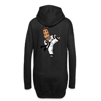 Cheval Sauvage Arts Martiaux Karaté Cheval Cheval Fou Judo - Sweat-shirt à capuche long Femme - noir - Dos