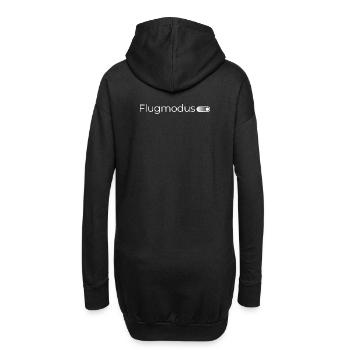Flugmodus an. – Minimalistisches Design in Weiß - Hoodie-Kleid - Schwarz - Hinten