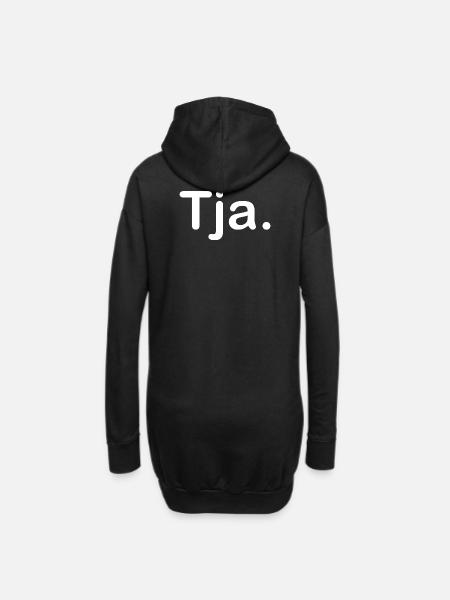 Tja. - Hoodie-Kleid - Schwarz