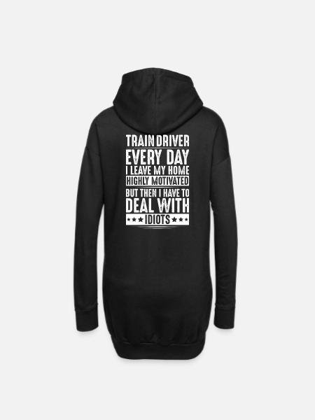 Train driver Locomotive driver Locomotive driver - Hoodie Dress - black