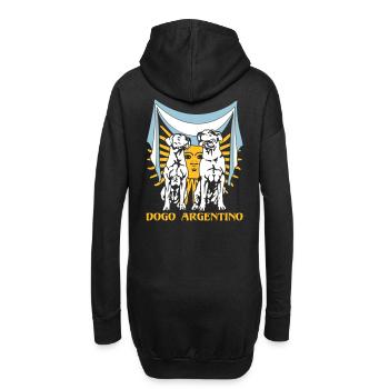 Dogo Argentino drapeau - Sweat-shirt à capuche long Femme - noir - Dos