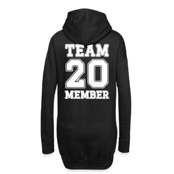 Team Member 20 - Hoodie-Kleid - Schwarz - Hinten