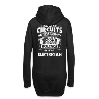 Elektroniker Elektriker Elektroinstallateur - Hoodie-Kleid - Schwarz - Hinten