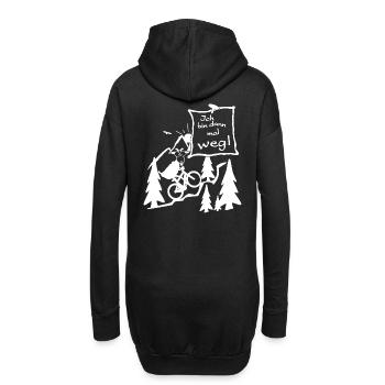 bin weg MTB fahren - Fahrradtour - Hoodie-Kleid - Schwarz - Hinten