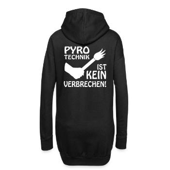PYRO-TECHNIK IST KEIN VERBRECHEN - Hoodie-Kleid - Schwarz - Hinten