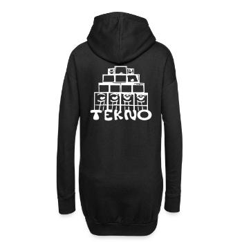 tekno 23 - Sweat-shirt à capuche long Femme - noir - Dos