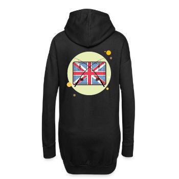 Tolles Angeln - Hoodie-Kleid - Schwarz - Hinten