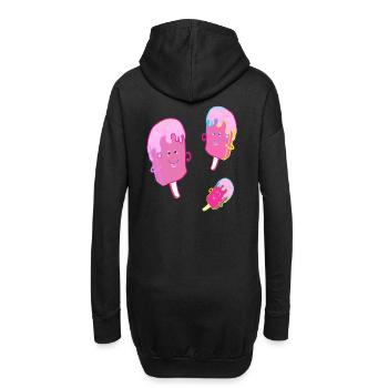 Crème glacée d’été Crème glacée Crème glacée enfant - Sweat-shirt à capuche long Femme - noir - Dos