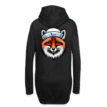 See Fuchs Füchse maritim Matrose Seemann Moin - Hoodie-Kleid - Schwarz - Hinten