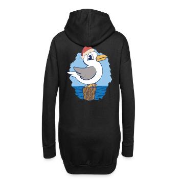Père Noël maritime Saint-Nicolas Seagull Seagulls - Sweat-shirt à capuche long Femme - noir - Dos