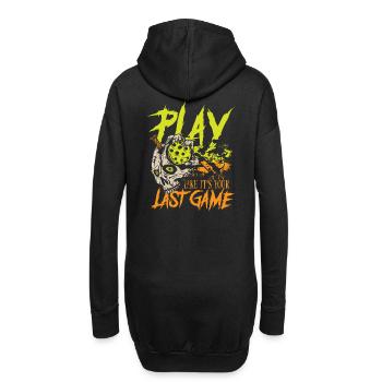 Play like it s your last game - Hoodie-Kleid - Schwarz - Hinten