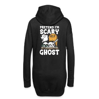 Je fais semblant d’être un fantôme effrayant - Sweat-shirt à capuche long Femme - noir - Dos