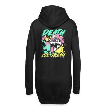 Tod durch Eiscreme | Cooler Sommerschädel - Hoodie-Kleid - Schwarz - Hinten