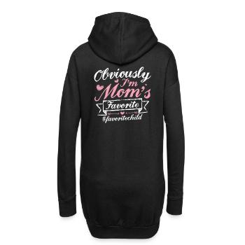 Évidemment, je suis le préféré de maman | Belle fête des mères - Sweat-shirt à capuche long Femme - noir - Dos