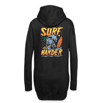 Härter surfen | Sun & Chill Beach Totenkopf - Hoodie-Kleid - Schwarz - Hinten