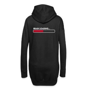 Brain loading - Hoodie Dress - black - Back