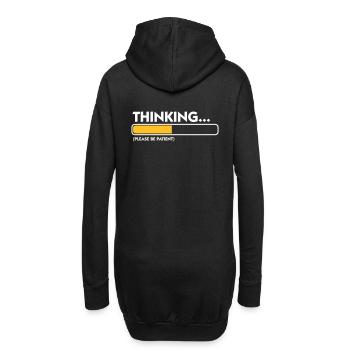 Ich denke nach....Geduld bitte! - Hoodie-Kleid - Schwarz - Hinten