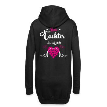 Beste Tochter der Welt - Hoodie-Kleid - Schwarz - Hinten