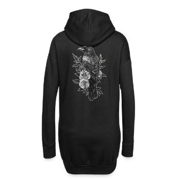 Corbeau - Sweat-shirt à capuche long Femme - noir - Dos