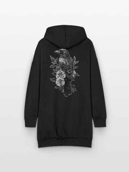 Raven - Hoodie Dress - black - Back
