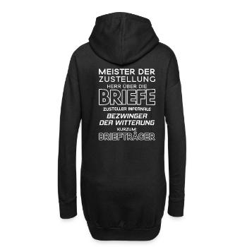 Briefträger/Briefträgerin/Postzusteller/Post - Hoodie-Kleid - Schwarz - Hinten