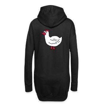 Poulet - Sweat-shirt à capuche long Femme - noir - Dos