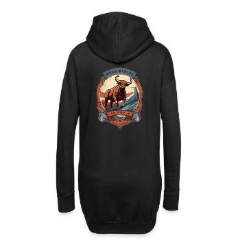 Bullenreiten ist kein Sport für Feiglinge - Hoodie-Kleid - Schwarz - Hinten
